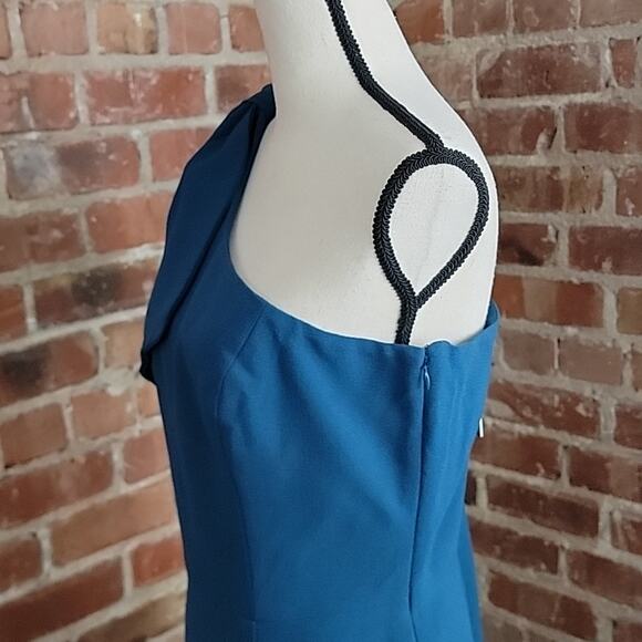 Dress the Population Tiffany One-Shoulder Midi Dress in Peacock Blue  XXL - Picture 5 of 16